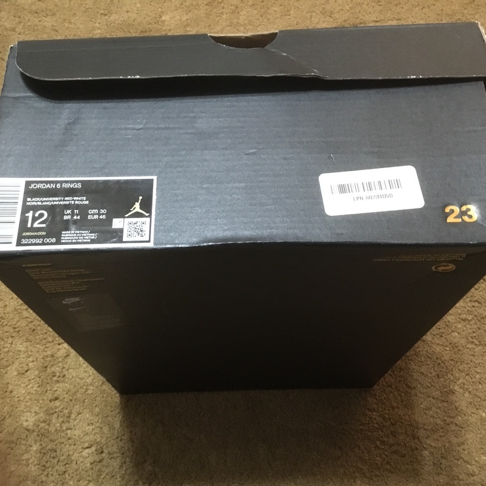 Empty Box- JORDAN 6 RINGS - Empty Box with 23 Tis… - image 2